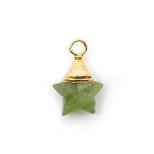 Colgante Piedra de Nacimiento Estrella Agosto Peridoto - Plata 925 (10 mm)