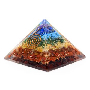 Orgonita Pirámide 7 Chakra - Espiral de Cobre - (40 mm)