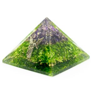 Pirámide de Orgonita Amatista/Peridoto - Arcángel Rafael - (40 mm)