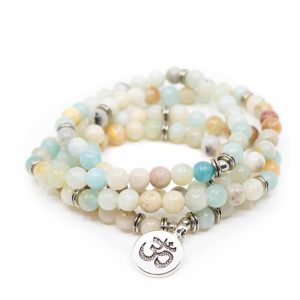 Mala / Pulsera de Amazonita con OHM