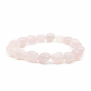 Pulsera de piedras preciosas de cuarzo rosa