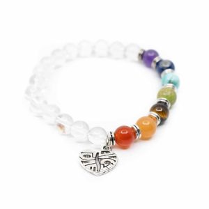 Pulsera de Cristal de Roca y 7 Chakras