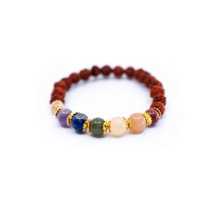 Pulsera de 7 Chakras Rudraksha