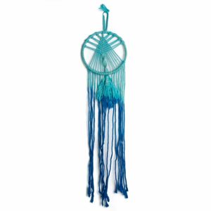 Macramé Círculo y Árbol Azul - 70 cm