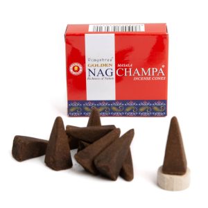 Conos de Incienso Golden Nag Champa (1 paquete)