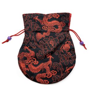 Bolso de Brocado hecho a mano - Negro / Rojo