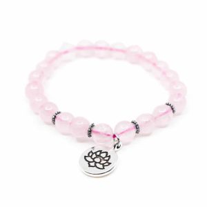 Pulsera de Cuarzo Rosa Loto