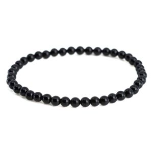 Pulsera de Piedras Preciosas Turmalina Negra (4 mm)