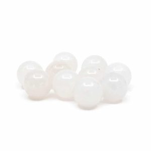 Piedras Sueltas de Jade Blanco - 10 piezas (12 mm)