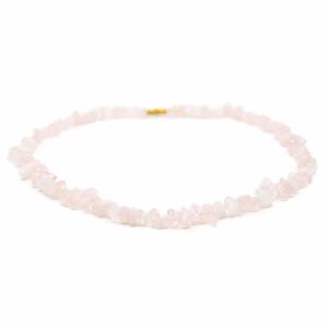 Collar de Piedras Preciosas de Cuarzo Rosa (45 cm)