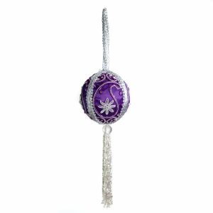 Colgante Adorno Bola Tradicional Morado (25 cm)