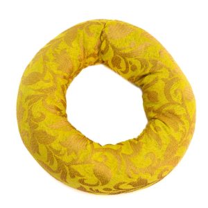 Cojín Redondo para Cuenco Tibetano - Amarillo (15 x 4 cm)