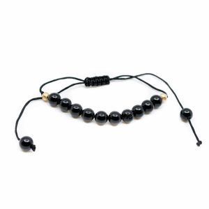 Pulsera de Turmalina Negra Ajustable